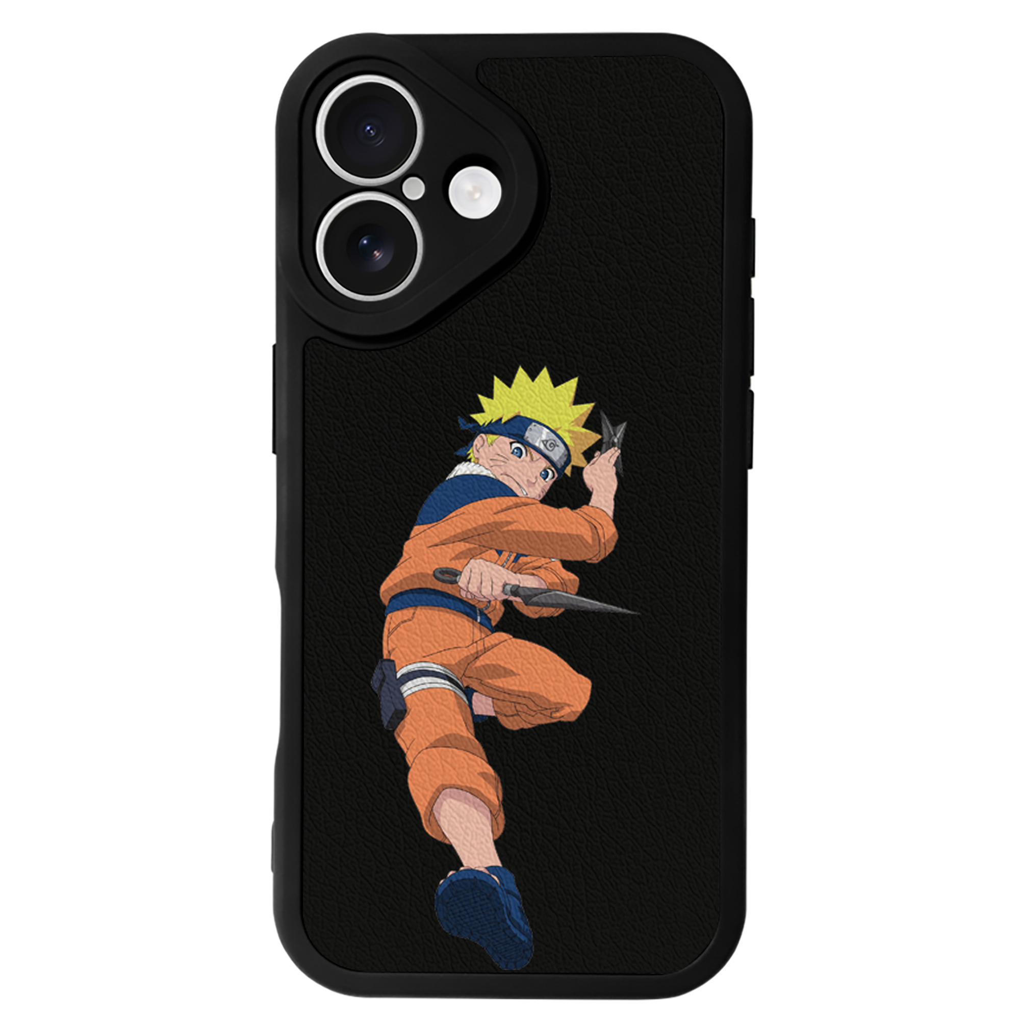 （画像用） NARUTO -ナルト- うずまき ナルト Uzumaki Naruto 【iPhone 16シリーズ対応】シリコンスマホケース（レザー調） 材質：シリコン
